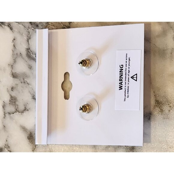 Gloria Vanderbilt Gold-Tone Red & Clear Crystal Flower Stud Earrings - Picture 3 of 5